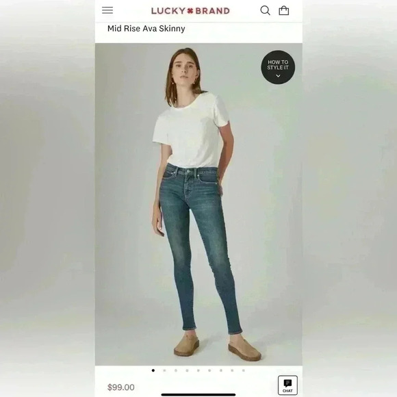 Lucky Brand Mid Rise Skinny Ava Jeans - Size 4/27 - Picture 7 of 8